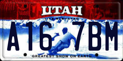 UT license plate A167BM