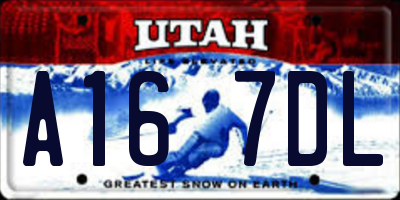 UT license plate A167DL