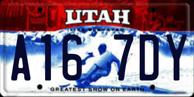 UT license plate A167DY