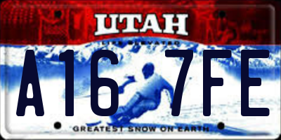 UT license plate A167FE