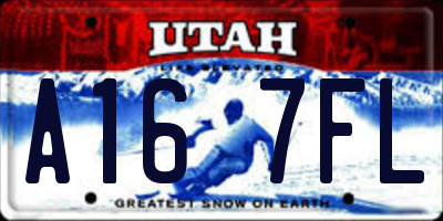 UT license plate A167FL