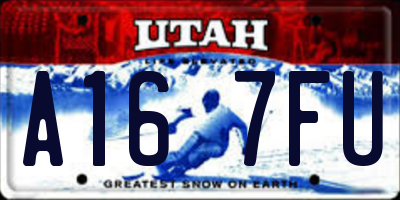 UT license plate A167FU