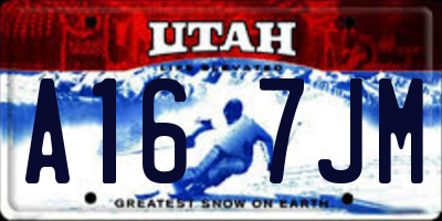 UT license plate A167JM