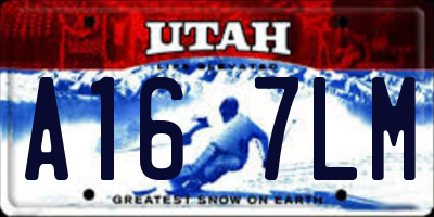 UT license plate A167LM