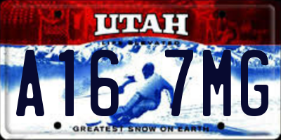 UT license plate A167MG