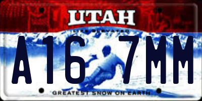 UT license plate A167MM