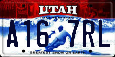 UT license plate A167RL