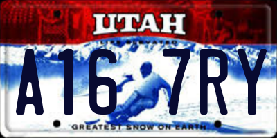 UT license plate A167RY