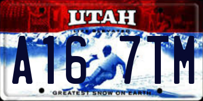 UT license plate A167TM