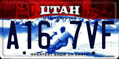 UT license plate A167VF