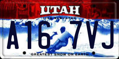 UT license plate A167VJ