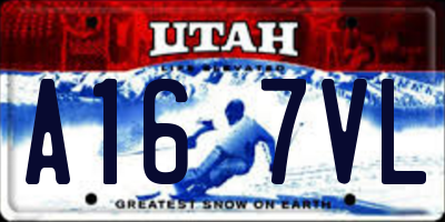 UT license plate A167VL