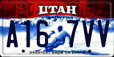 UT license plate A167VV
