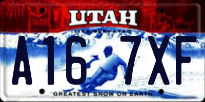 UT license plate A167XF