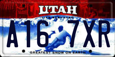UT license plate A167XR