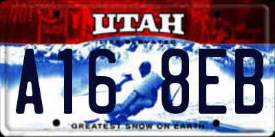 UT license plate A168EB