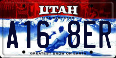 UT license plate A168ER