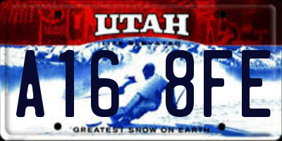 UT license plate A168FE