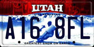 UT license plate A168FL