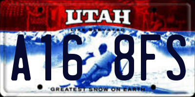 UT license plate A168FS