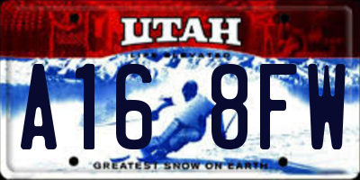 UT license plate A168FW