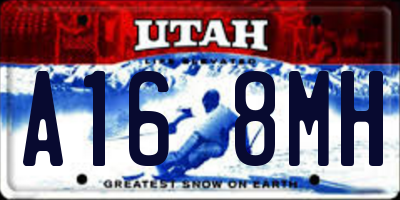 UT license plate A168MH