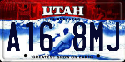 UT license plate A168MJ