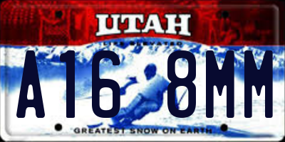 UT license plate A168MM