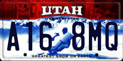 UT license plate A168MQ