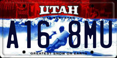 UT license plate A168MU