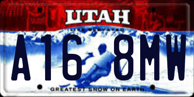 UT license plate A168MW