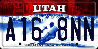 UT license plate A168NN