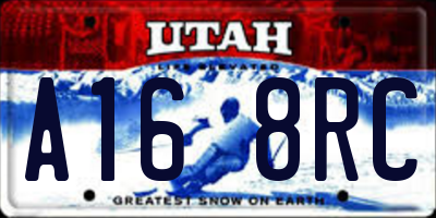 UT license plate A168RC