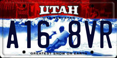 UT license plate A168VR
