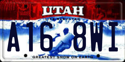 UT license plate A168WI