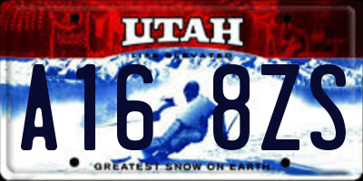 UT license plate A168ZS