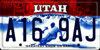 UT license plate A169AJ