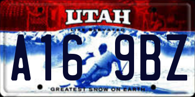 UT license plate A169BZ