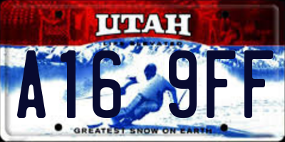 UT license plate A169FF