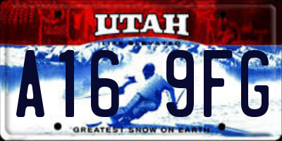 UT license plate A169FG