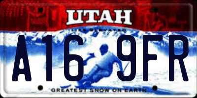 UT license plate A169FR