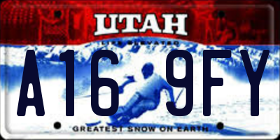UT license plate A169FY