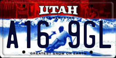 UT license plate A169GL