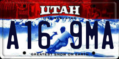 UT license plate A169MA