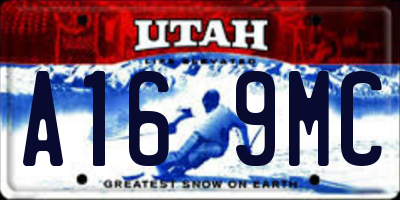 UT license plate A169MC