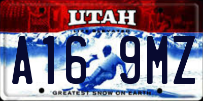 UT license plate A169MZ