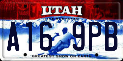 UT license plate A169PB