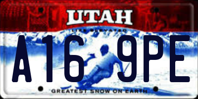 UT license plate A169PE