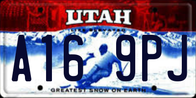 UT license plate A169PJ