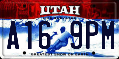 UT license plate A169PM